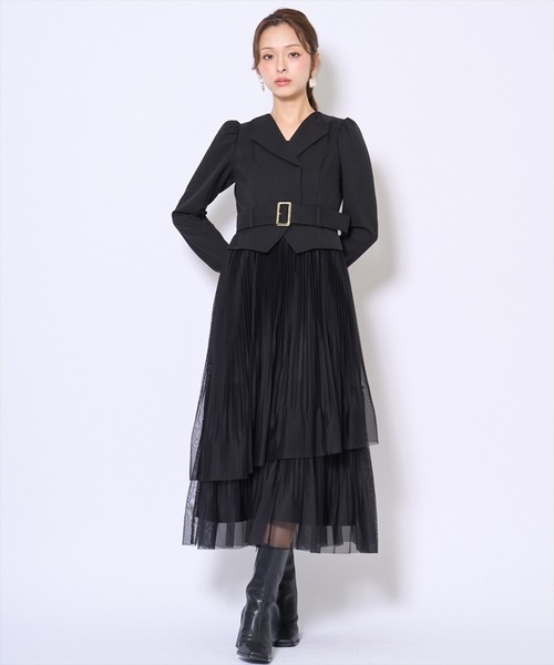 AND COUTURE（アンドクチュール） ワンピース プリーツレイヤード