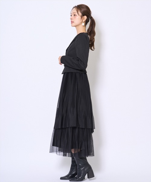 AND COUTURE（アンドクチュール） ワンピース プリーツレイヤード