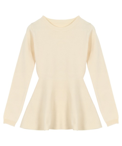 「KOBE LETTUCE」 長袖ニット M ホワイト×ブラック レディース_画像8