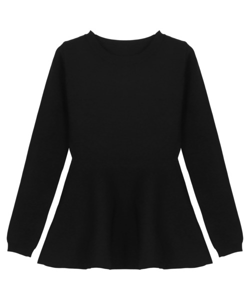 「KOBE LETTUCE」 長袖ニット M ホワイト×ブラック レディース_画像9