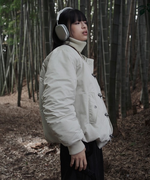 ジャケット・アウター MAI 狐独 ブルゾン アウター ファイヤーマンバック刺繍MA-1ジャケット