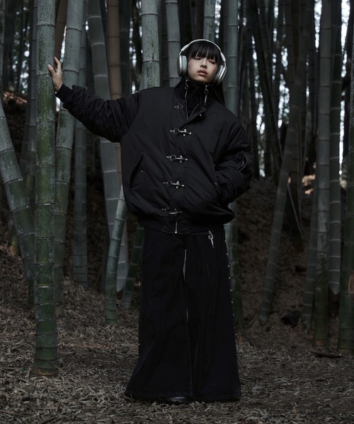 狐独 ブルゾン アウター ファイヤーマンバックル刺繍MA-1ジャケット