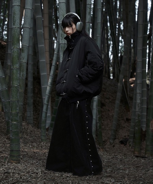 狐独 ブルゾン アウター ファイヤーマンバックル刺繍MA-1ジャケット