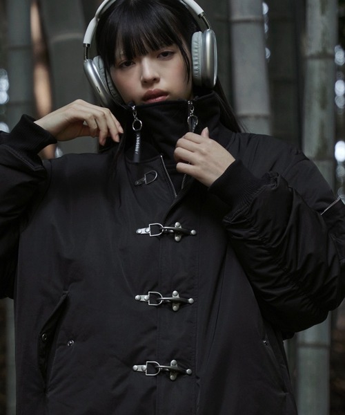 狐独 ブルゾン アウター ファイヤーマンバックル刺繍MA-1ジャケット