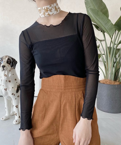 「musubore」 長袖カットソー FREE ブルー レディース_画像8