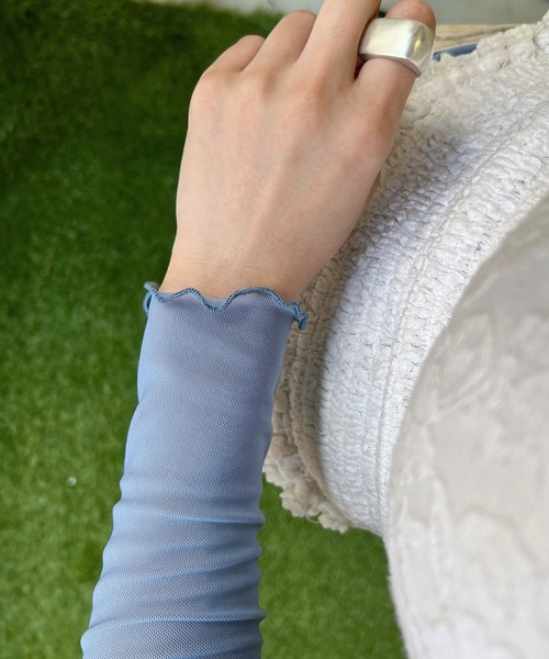 「musubore」 長袖カットソー FREE ブルー レディース_画像9