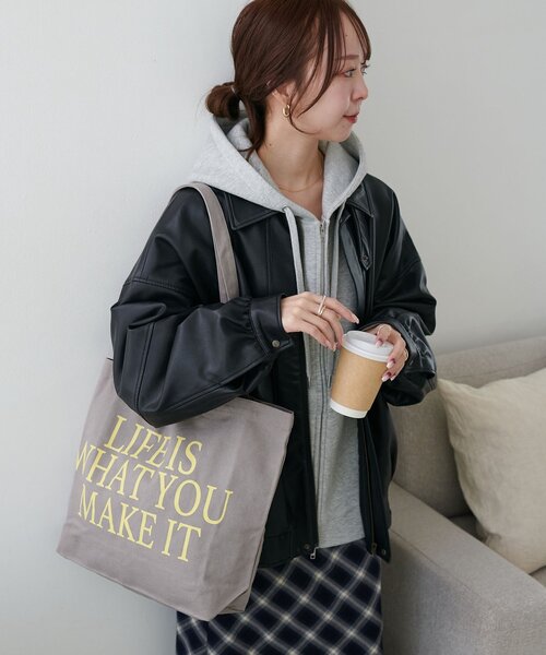 美品★キャンバス地★ロゴバッグ★2WAY★可愛い❤️ Discoat（ディスコート） トートバッグ キャンバスロゴ2WAYトート