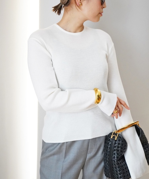 Deuxieme Classe（ドゥーズィエムクラス） 長袖ニット FREE ホワイト