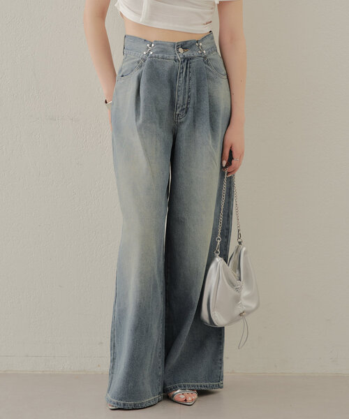 「Chico」 「linnee」デニムパンツ 1 ブルー レディース_画像2