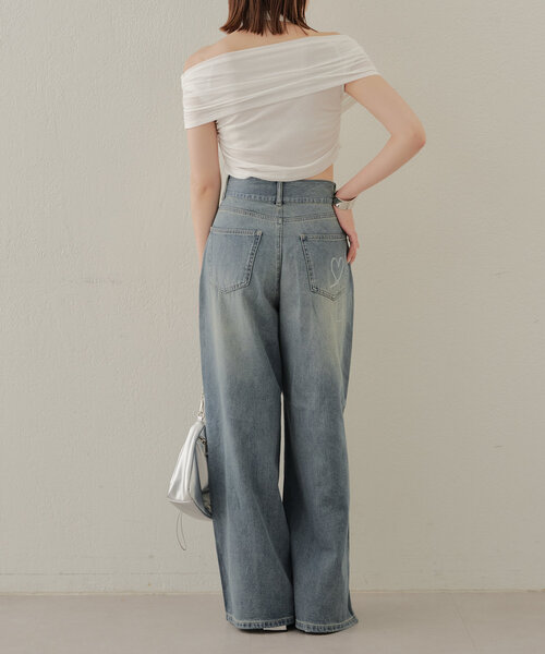 「Chico」 「linnee」デニムパンツ 1 ブルー レディース_画像4