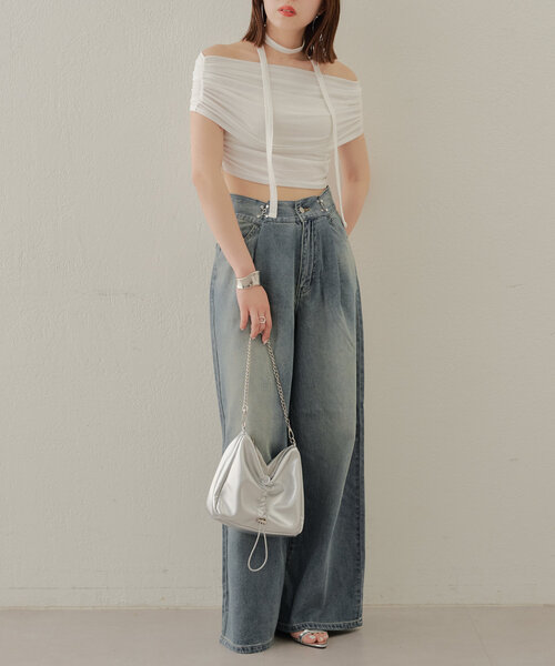 「Chico」 「linnee」デニムパンツ 1 ブルー レディース_画像7