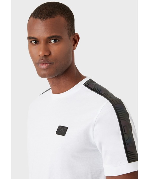 「EMPORIO ARMANI EA7」 半袖Tシャツ SMALL ホワイト メンズ_画像2
