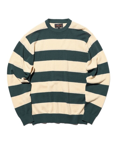 セーター ニット Crew Rugger Stripe メンズ_1