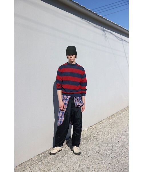 セーター ニット Crew Rugger Stripe メンズ_4