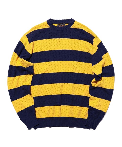 セーター ニット Crew Rugger Stripe メンズ_10