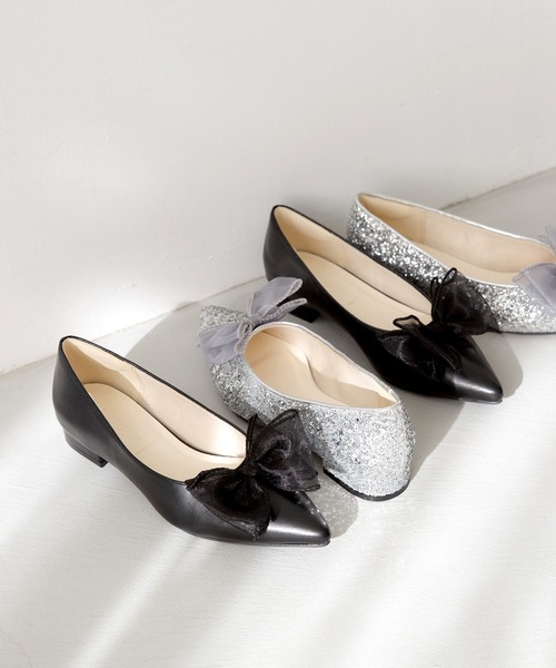 「menue」 バレエシューズ 23.5cm ブラック レディース_画像5