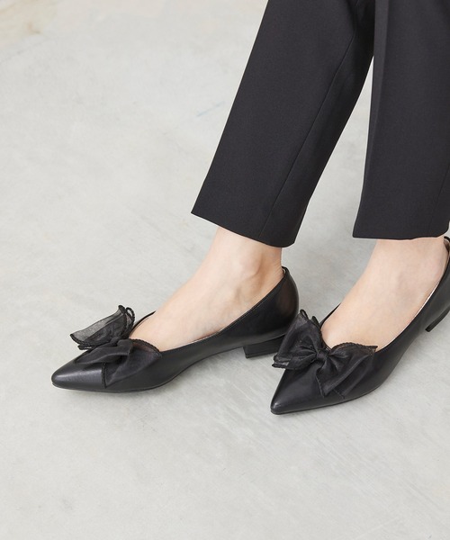 「menue」 バレエシューズ 23.5cm ブラック レディース_画像6