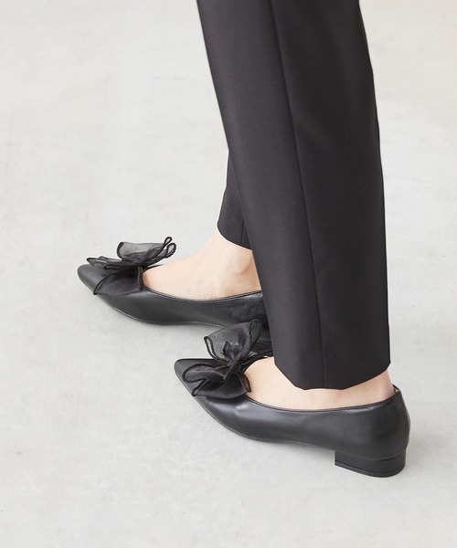 「menue」 バレエシューズ 23.5cm ブラック レディース_画像9