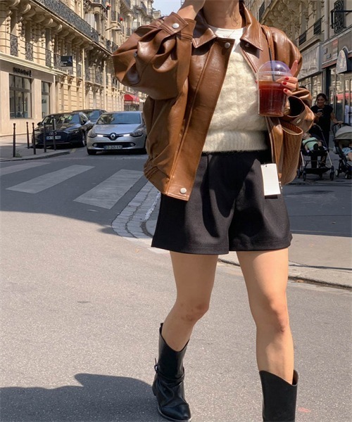 「FREE STYLISTS」 レザージャケット FREE ブラウン レディース_画像4