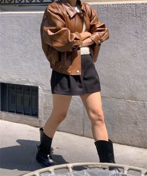 「FREE STYLISTS」 レザージャケット FREE ブラウン レディース_画像9