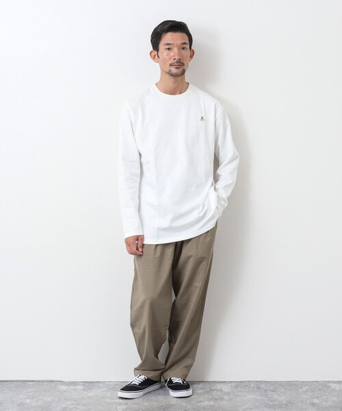 「GEVACO」 長袖Tシャツ L ホワイト メンズ_画像2