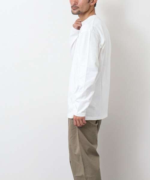 「GEVACO」 長袖Tシャツ L ホワイト メンズ_画像3