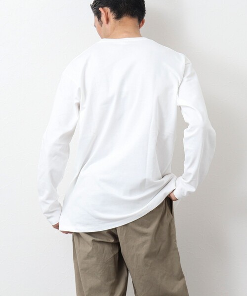「GEVACO」 長袖Tシャツ L ホワイト メンズ_画像4