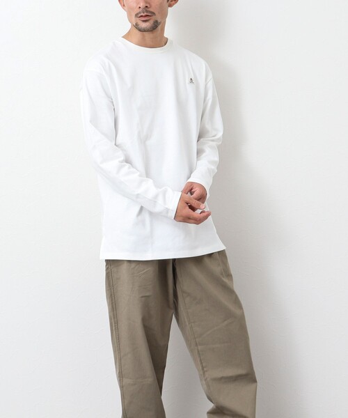 「GEVACO」 長袖Tシャツ L ホワイト メンズ_画像5