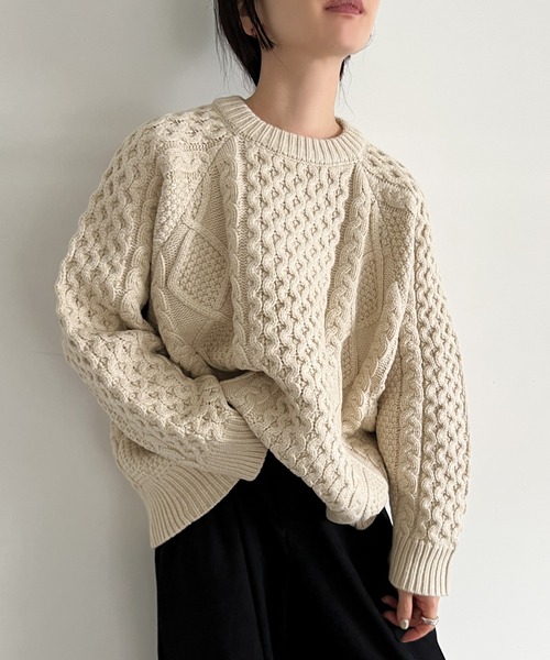 select MOCA by son」 長袖ニット FREE ベージュ レディース