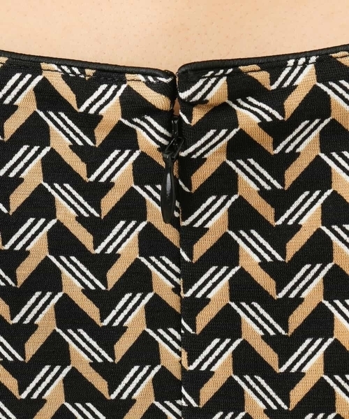 「MK MICHEL KLEIN」 半袖ワンピース 40 ライトブラウン レディース_画像3