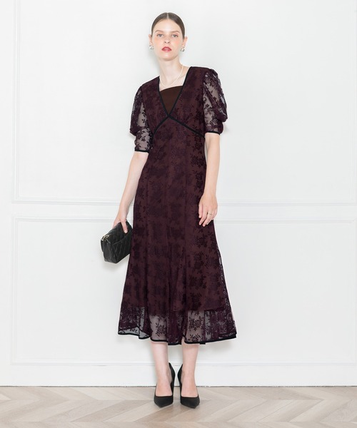 Leja 半袖ワンピース Leja（レジャ） 半袖ワンピース MEDIUM ワインレッド レディース