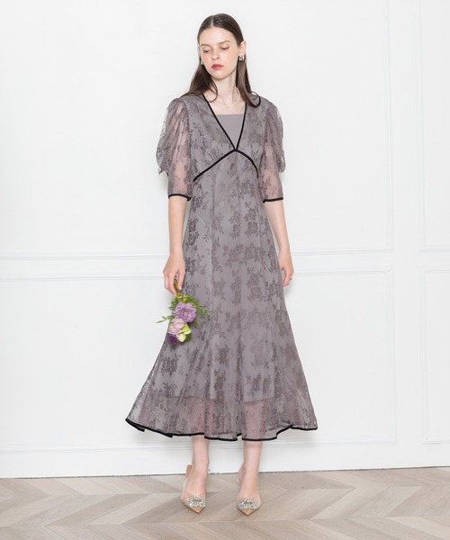 Leja（レジャ） 半袖ワンピース MEDIUM ワインレッド レディース