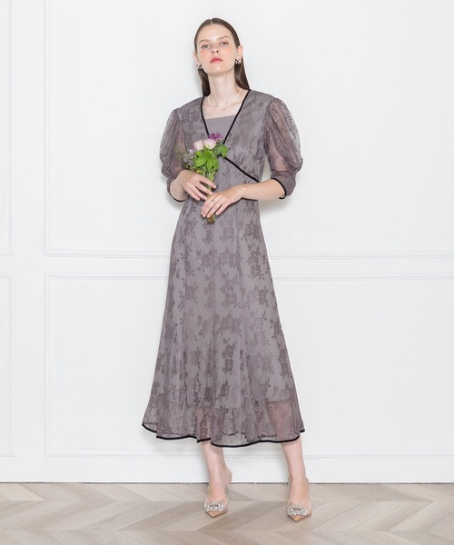 Leja（レジャ） 半袖ワンピース MEDIUM ワインレッド レディース