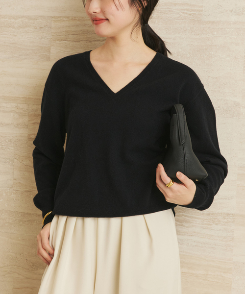 plage（プラージュ） ニット セーター W/CAS Vネックプルオーバー