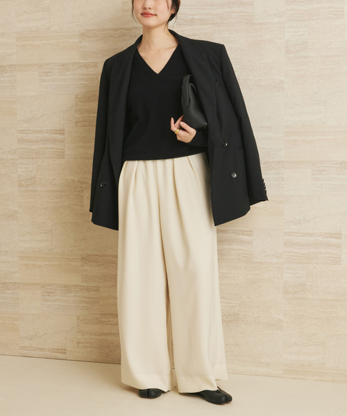 plage（プラージュ） ニット セーター W/CAS Vネックプルオーバー