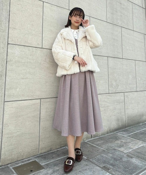 「an another angelus」 ファーコート FREE ライトベージュ レディース_画像8