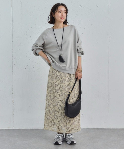 「DOUX ARCHIVES」 スウェットカットソー 38 ブラウン レディース_画像3