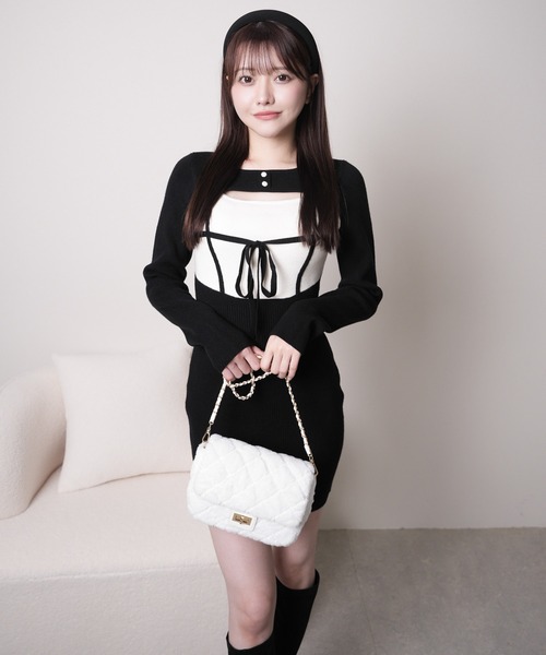 LIP SERVICE（リップサービス） 長袖ワンピース M ブラック レディース