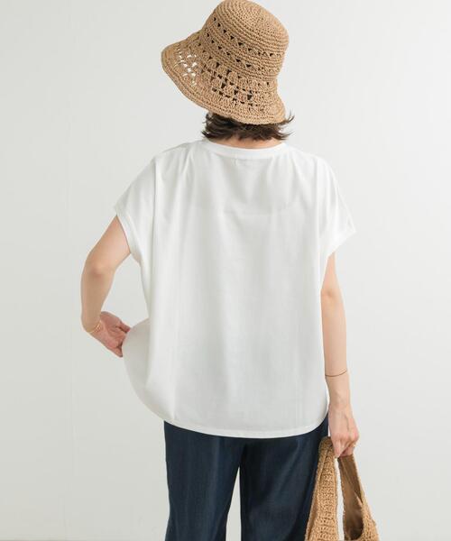 「URBAN RESEARCH DOORS」 半袖カットソー MEDIUM チャコールグレー レディース_画像4