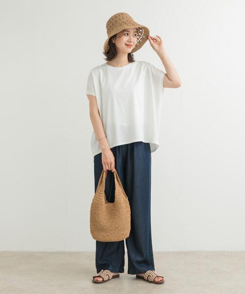 「URBAN RESEARCH DOORS」 半袖カットソー MEDIUM チャコールグレー レディース_画像7