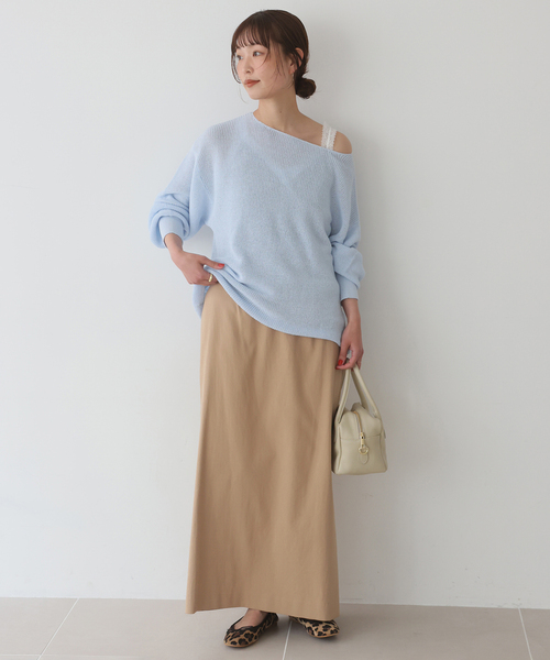 SLOBE IENA(スローブイエナ) ニット セーター 「追加」リネン混畦 SLOBE IENA(スローブイエナ) ニット セーター 「追加」リネン混畦