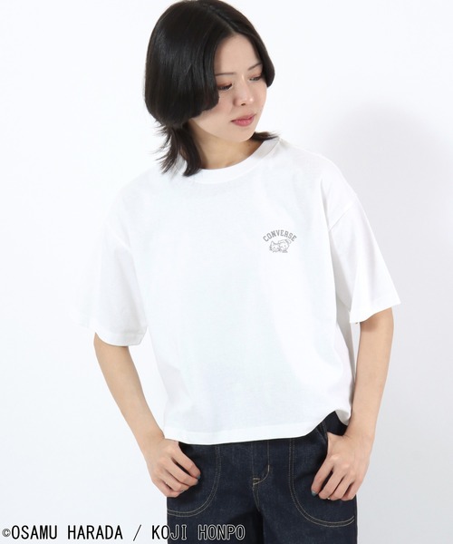 tシャツ 半袖 CONVERSE White×OSAMU GOODSコラボ イラストキャラクター
