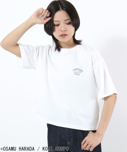 tシャツ 半袖 CONVERSE White×OSAMU GOODSコラボ イラストキャラクター