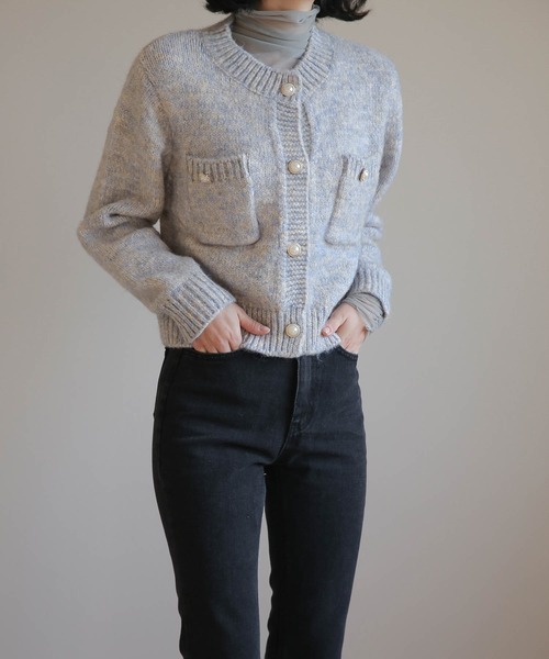 「UNE MANSION」 カーディガン FREE ライトパープル レディース_画像3