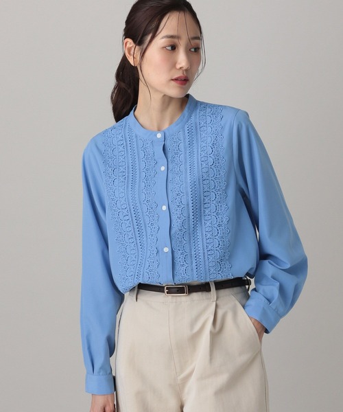 フロントレースシャツ GLOBAL WORK（グローバルワーク） ブラウス シャツ MATINEE LINE
