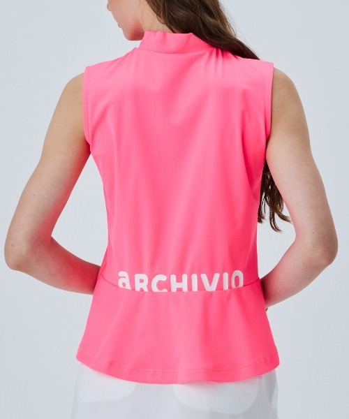 archivio アルチビオ ノースリーブ ジャケット ピンク archivio（アルチビオ） uvカット タンクトップ ノースリーブ 「LADIES