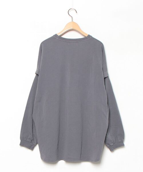 「PAGEBOY」 フリル長袖カットソー FREE グレー レディース_画像2