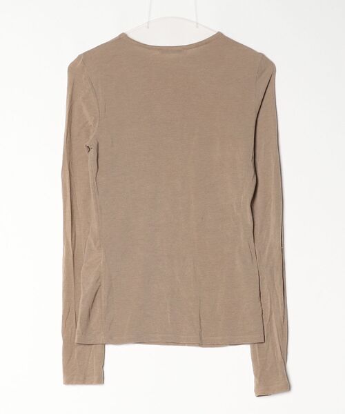 「AMOMENTO」 長袖カットソー - ベージュ レディース_画像2