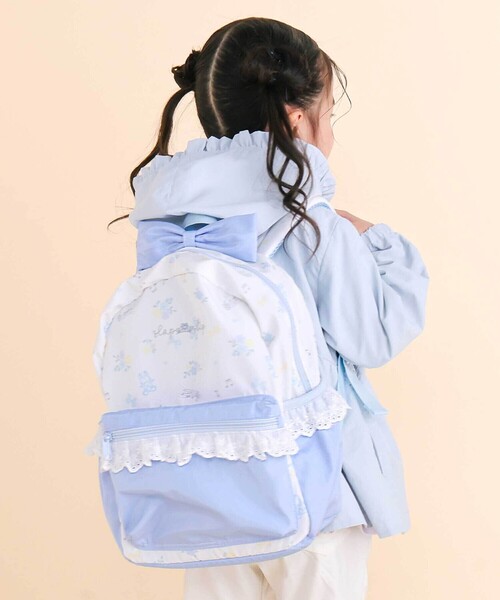 フリル付きリュック フランシュリッペ ふわふわすずらん柄 スラップ スリップ SLAP SLIP フリルショルダーリボン付き無地ケーキ柄