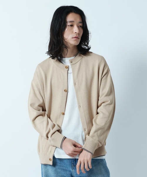 RAGEBLUE」 ニットカーディガン LARGE ホワイト メンズ RAGEBLUE 
